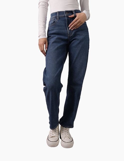 Jeans straight American Eagle Super Hi-Rise Ankle para mujer