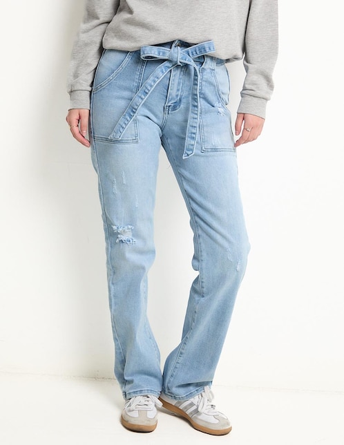 Jeans straight para mujer 1
