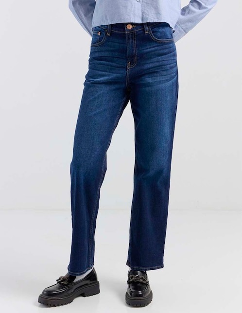 Jeans straight para mujer 1