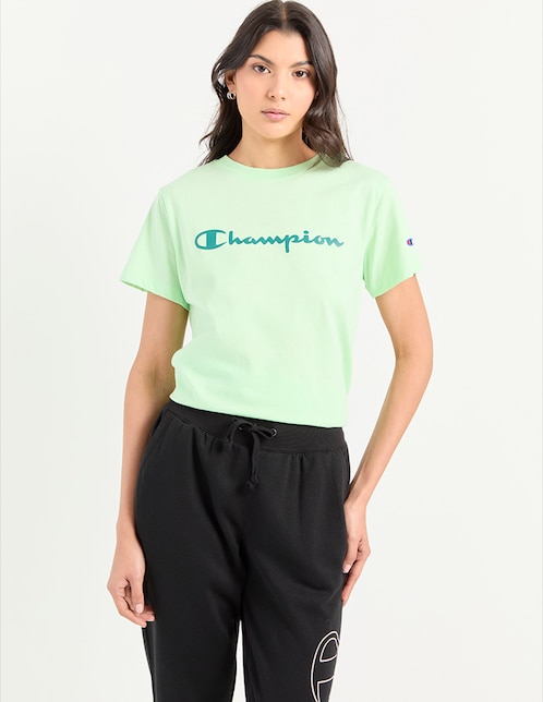 Playera manga corta cuello redondo para mujer 1