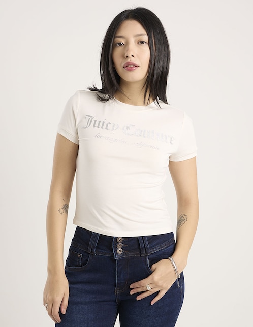 Playera manga corta cuello redondo para mujer 1