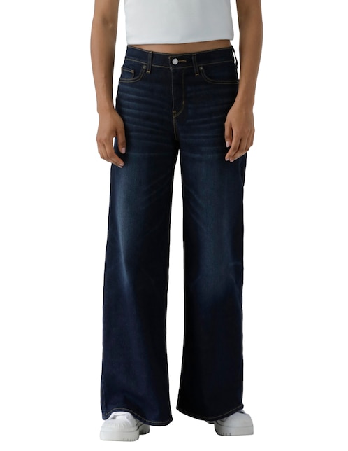 Jeans relaxed wide leg para mujer 1