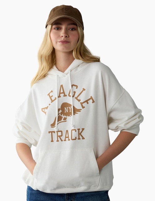 Sudadera con capucha y bolsa American Eagle para mujer
