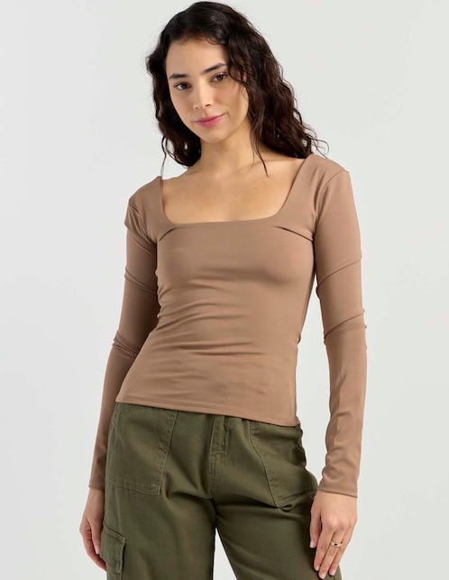Playera manga larga para mujer 1