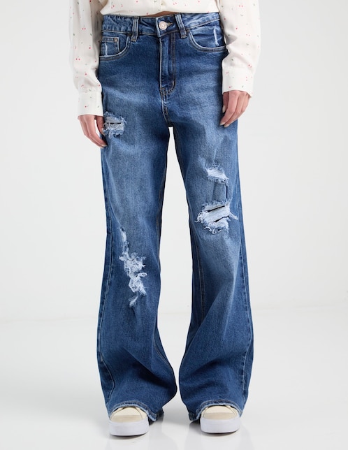 Jeans relaxed baggy para mujer 1