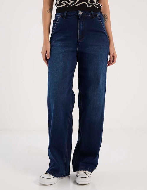 Jeans relaxed baggy para mujer 1
