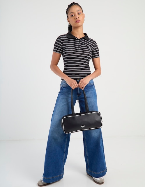 Jeans relaxed wide leg para mujer 1