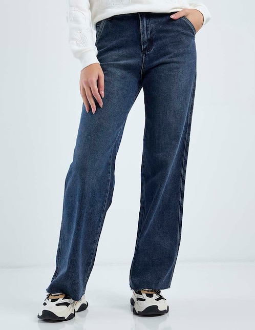 Jeans slim cintura baja para mujer 1