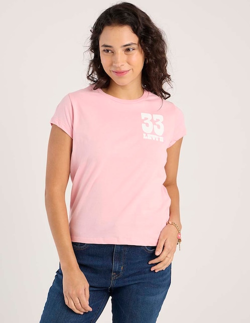 Playera manga corta cuello redondo para mujer 1