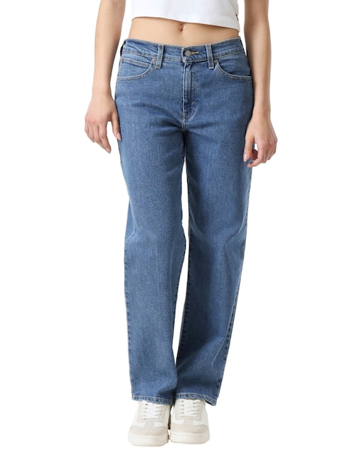 Jeans relajado cintura para mujer 1
