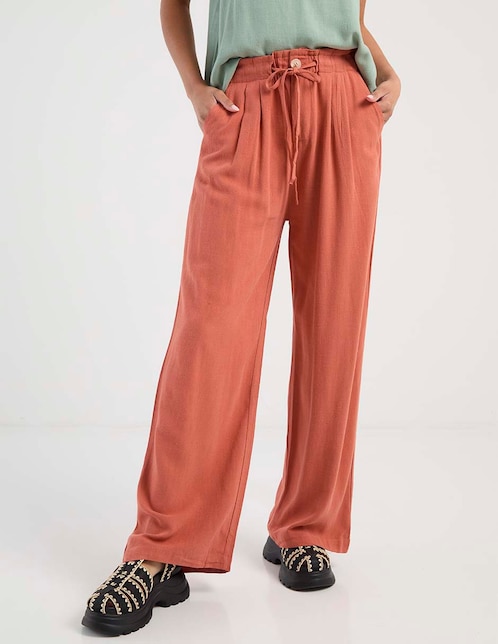 Pantalón relaxed palazzo para mujer 1