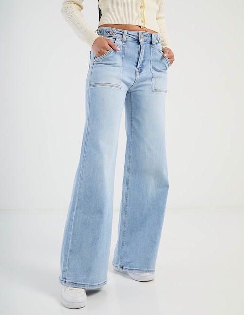 Jeans carpenter wide leg para mujer 1
