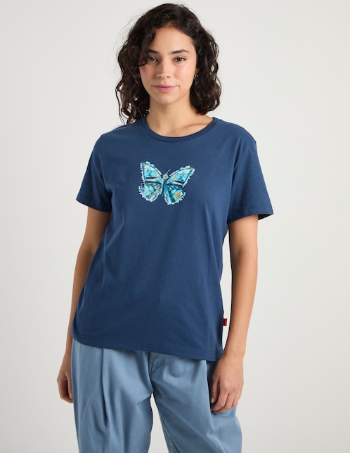 Playera manga corta cuello redondo para mujer 1