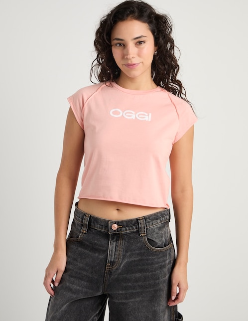 Playera manga corta cuello redondo para mujer 1
