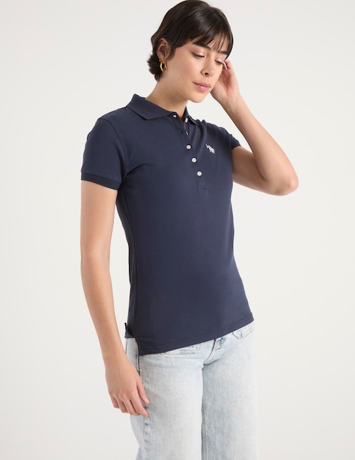 Playera tipo polo para mujer 1