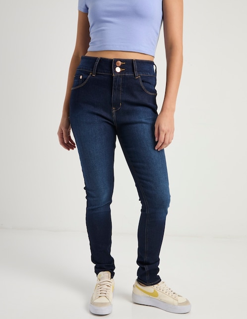 Jeans super skinny cintura Oggi para mujer