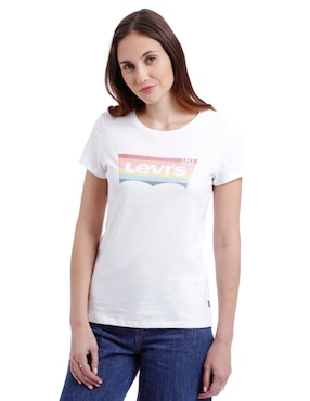 Playera Manga Corta Levi's Cuello Redondo Para Mujer