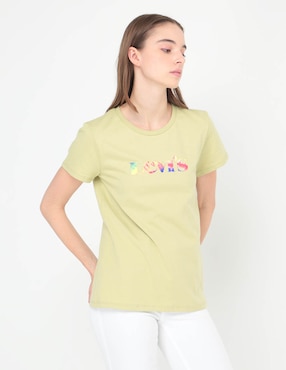 Playera Manga Corta Levi's Cuello Redondo Para Mujer