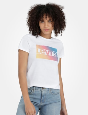 Playera Manga Corta Levi's Cuello Redondo Para Mujer