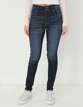 Jeans mom Oggi corte cintura alta para mujer