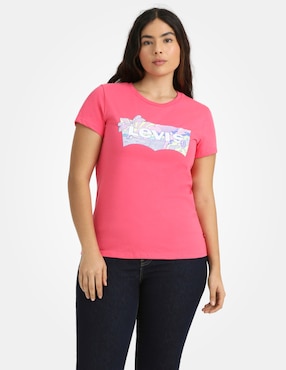 Playera Manga Corta Levi's Cuello Redondo Para Mujer