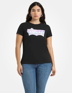 Playera Manga Corta Levi's Cuello Redondo Para Mujer