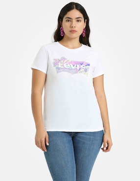 Playera Manga Corta Levi's Cuello Redondo Para Mujer