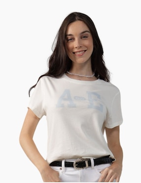 Playera Manga Corta American Eagle Cuello Redondo Para Mujer