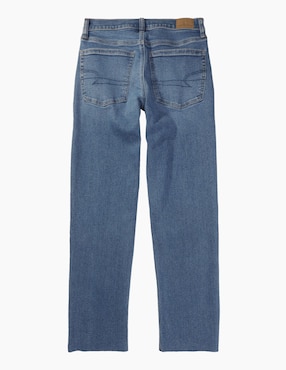 Jeans straight American Eagle Super Hi-Rise Ankle corte cintura para mujer