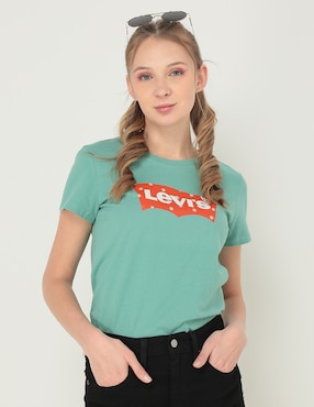 Playera Manga Corta Levi's Cuello Redondo Para Mujer