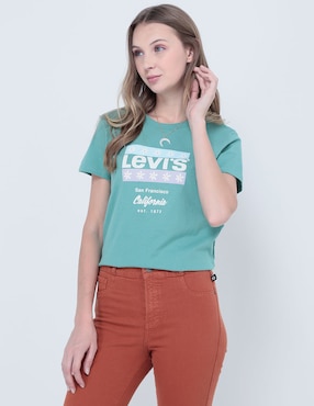 Playera Manga Corta Levi's Cuello Redondo Para Mujer