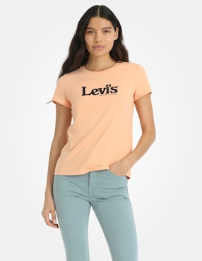 Playera Manga Corta Levi's Cuello Redondo Para Mujer