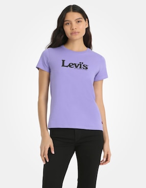 Playera Manga Corta Levi's Cuello Redondo Para Mujer