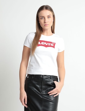 Playera Manga Corta Levi's Cuello Redondo Para Mujer