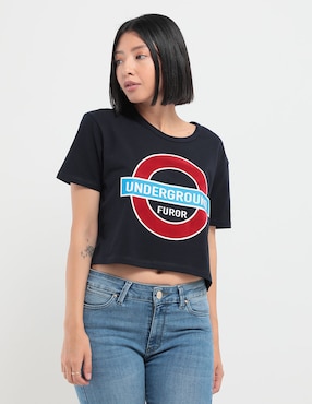 Playera Manga Corta Furor Cuello Redondo Para Mujer