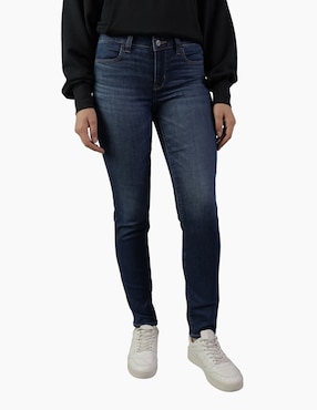 Jeans Regular American Eagle Skinny Fit Corte Media Cintura Para Mujer