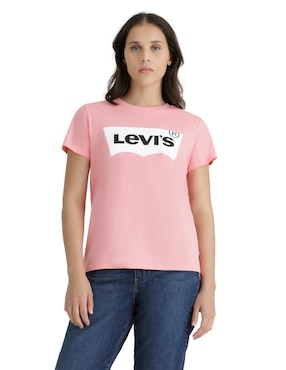 Playera Manga Corta Levi's Cuello Redondo Para Mujer