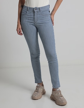 Jeans Skinny Oh Pomp Corte Media Cintura Para Mujer