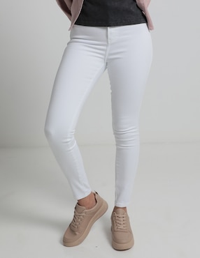 Jeans Skinny Oh Pomp Corte Media Cintura Para Mujer