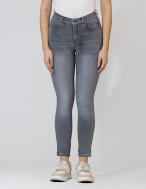 Jeans Skinny Oh Pomp! Corte Media Cintura Para Mujer