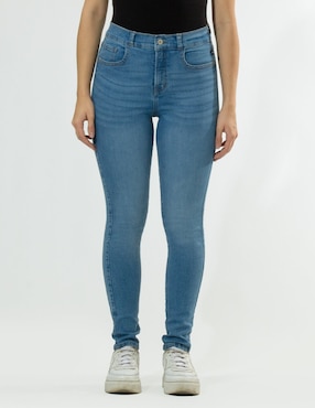 Jeans Skinny Oh Pomp! Corte Media Cintura Para Mujer