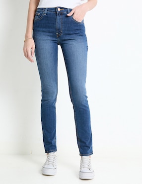 Jeans Slim Oggi Corte Cintura Para Mujer