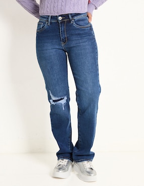 Jeans Straight NYD Corte Cintura Para Mujer