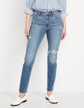 Jeans Straight Old Navy Corte Cintura Para Mujer