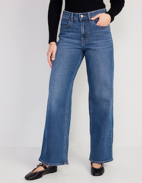 Jeans Wide Leg Old Navy Corte Cintura Para Mujer