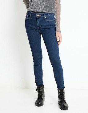 Jeans Skinny Oggi Corte Cintura Para Mujer