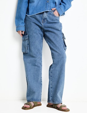 Jeans cargo campana Oggi para mujer
