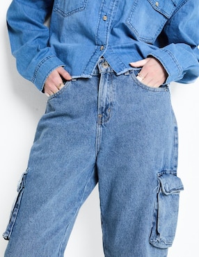 Jeans cargo campana Oggi para mujer
