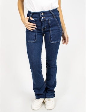 Jeans Campana Furor Cartagena Camp-M02 Corte Cintura Para Mujer