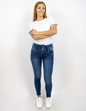 Jeans skinny Furor Cartagena corte cintura para mujer